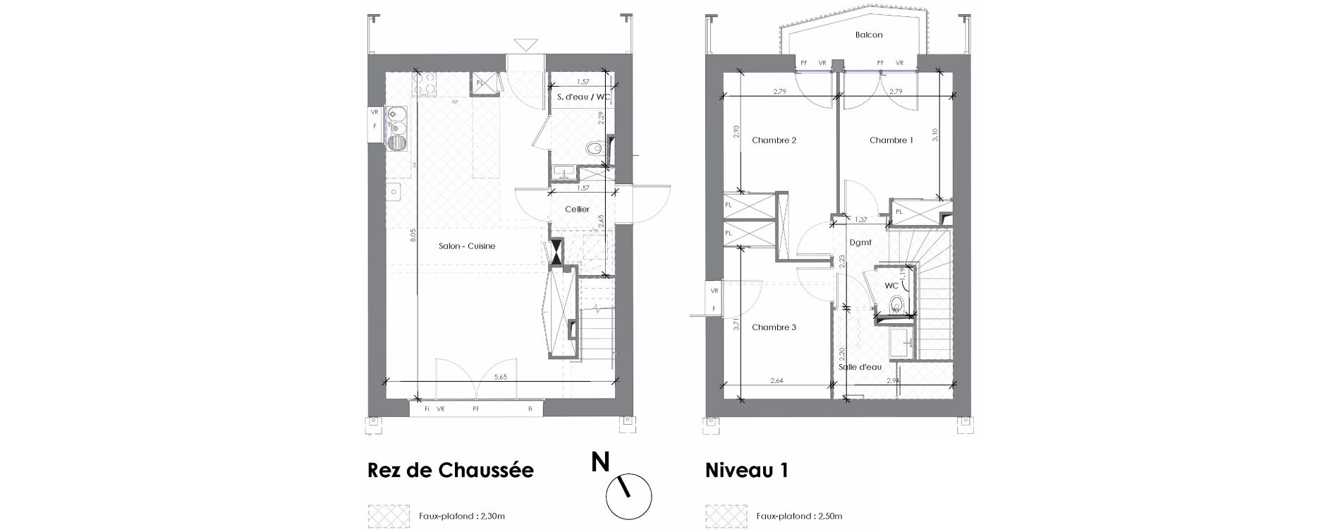 Maison T4 de 81,55 m2 &agrave; Artigues-Pr&egrave;s-Bordeaux Centre