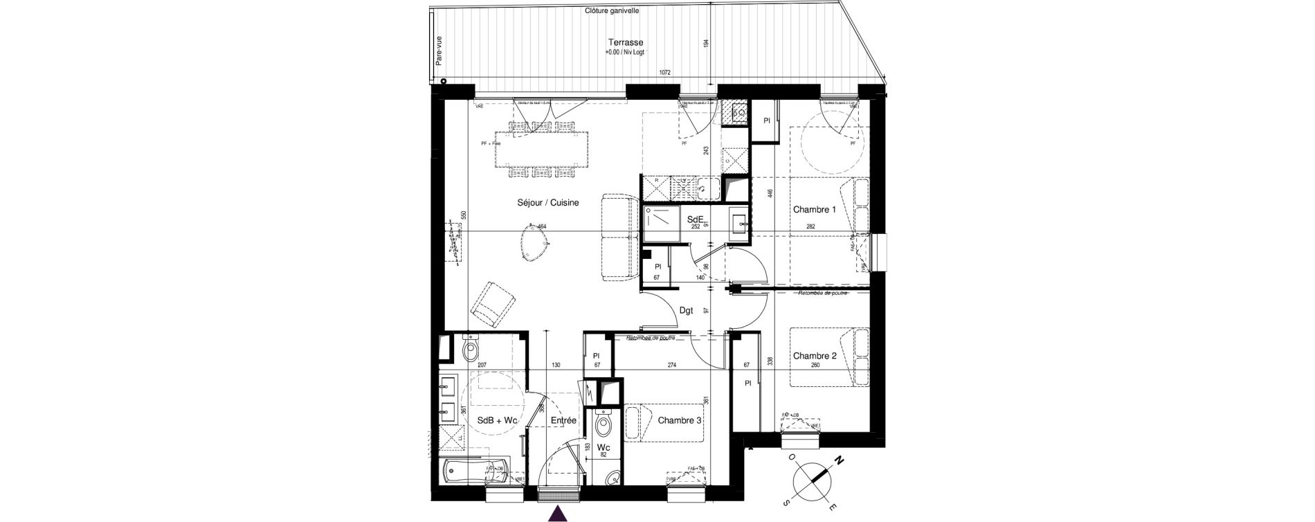 Appartement T4 de 85,20 m2 &agrave; Artigues-Pr&egrave;s-Bordeaux Centre
