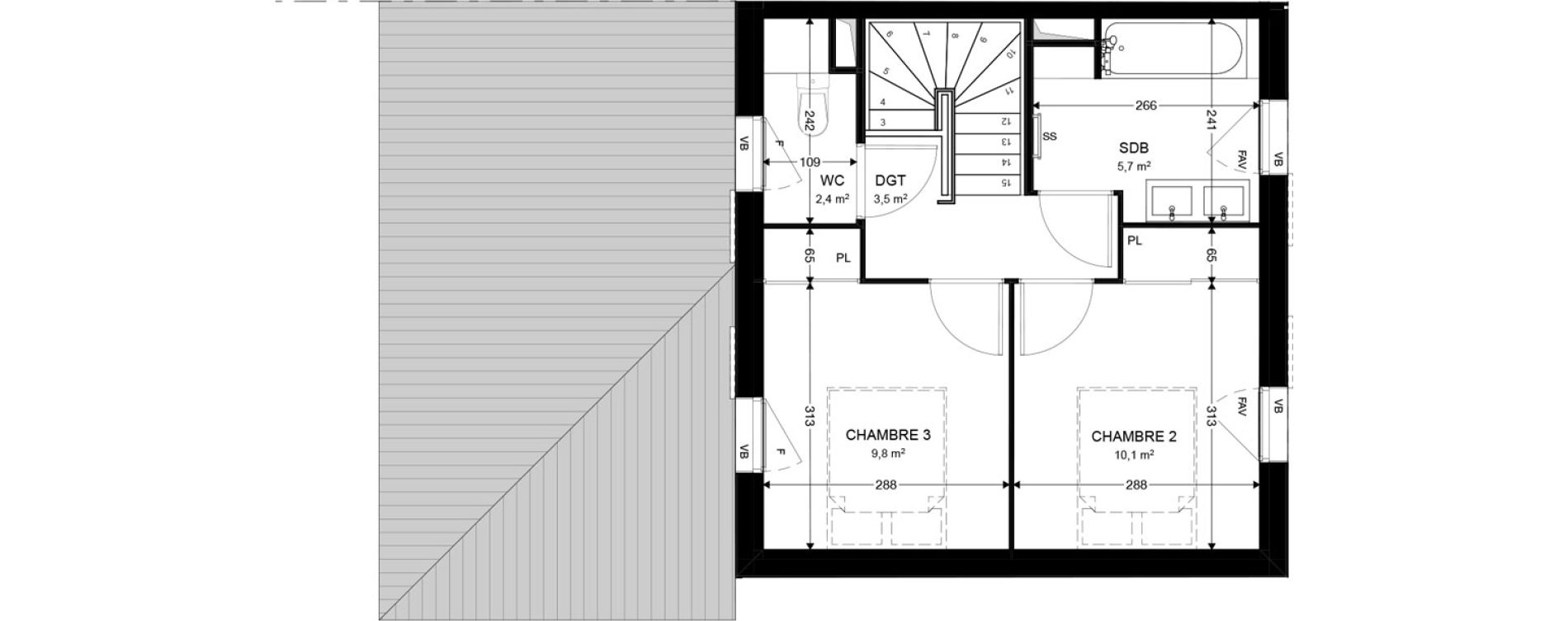 Maison T4 de 86,10 m2 &agrave; Audenge Centre