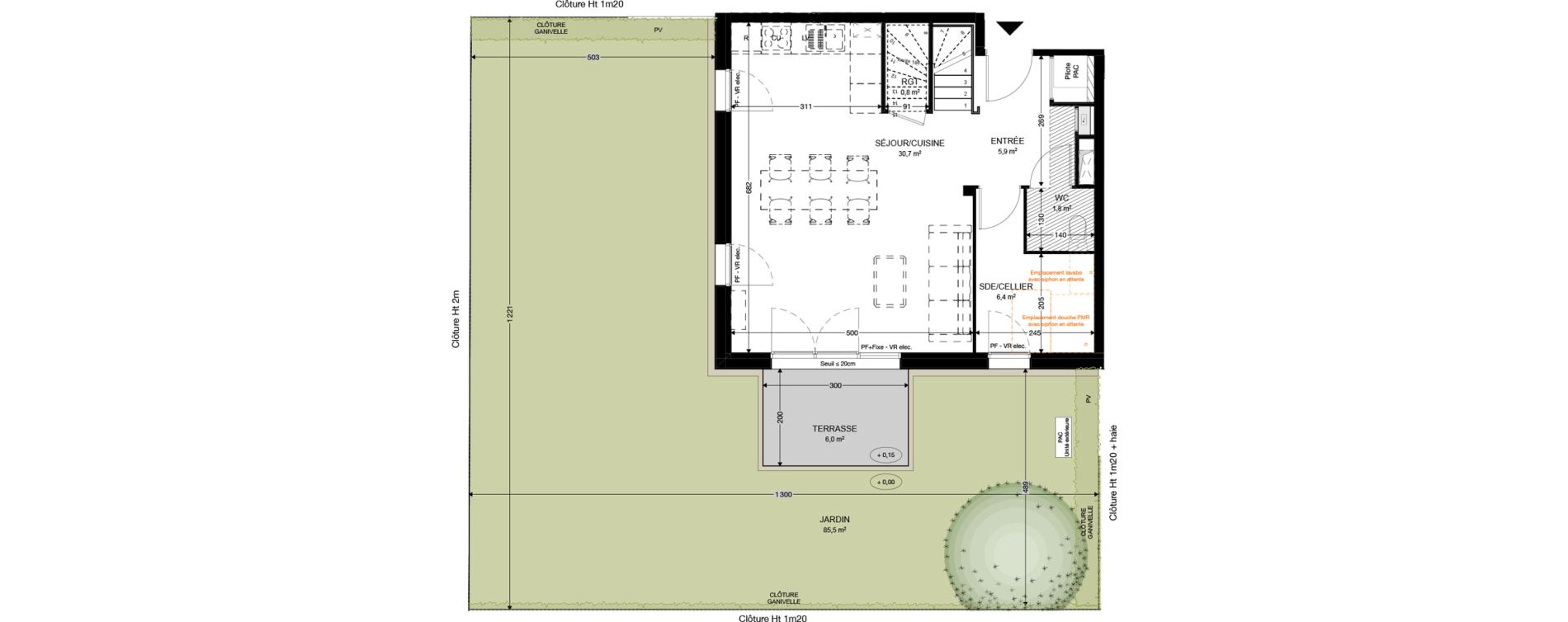Duplex T4 de 91,90 m2 &agrave; Audenge Centre