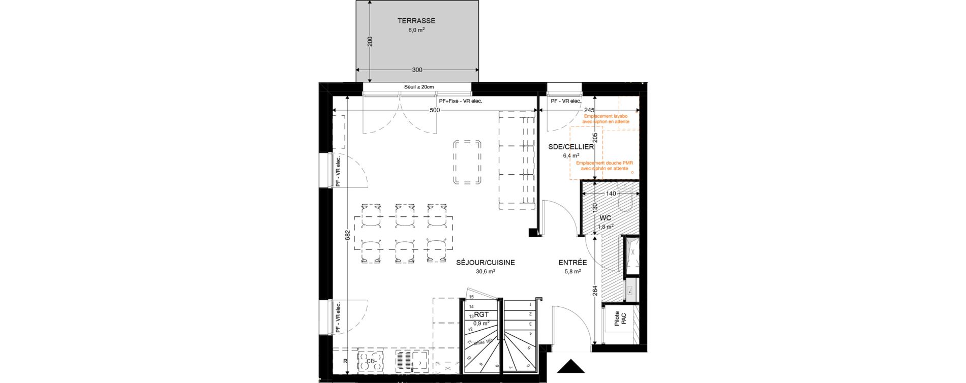 Duplex T4 de 91,80 m2 &agrave; Audenge Centre