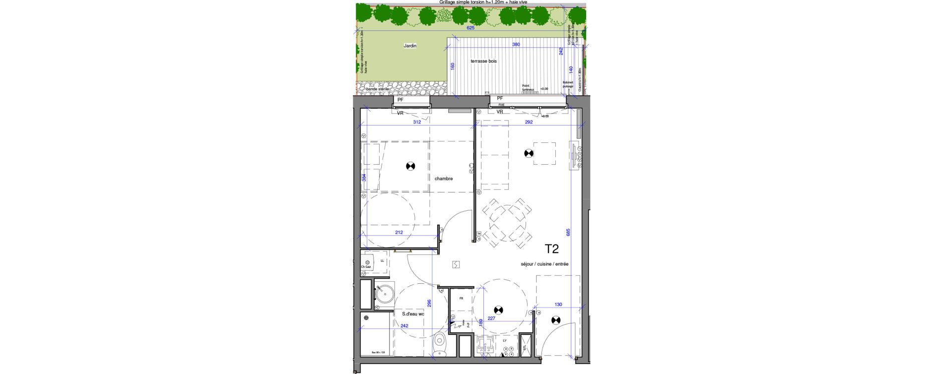 Appartement T2 de 40,09 m2 &agrave; Audenge Centre