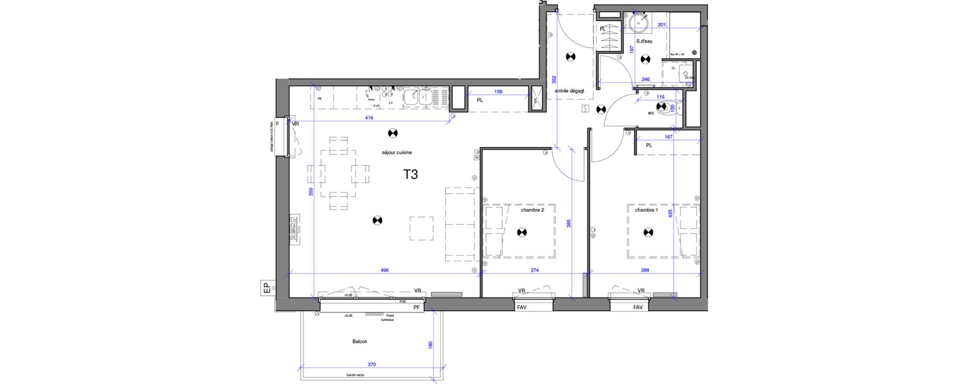 Appartement T3 de 63,95 m2 &agrave; Audenge Centre