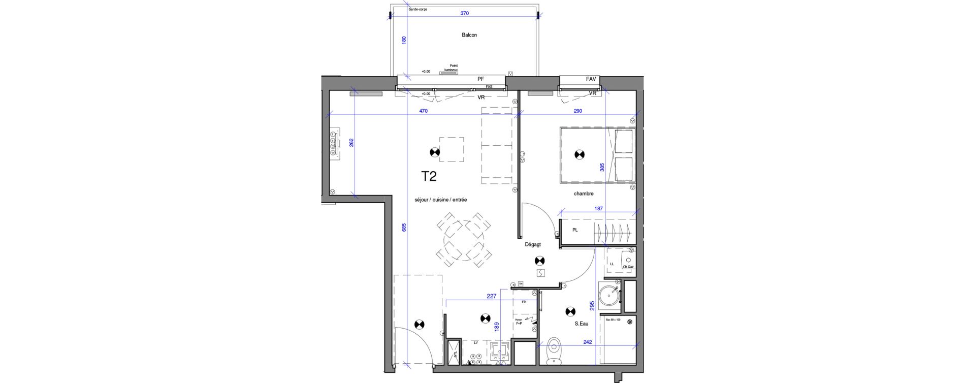 Appartement T2 de 44,04 m2 &agrave; Audenge Centre