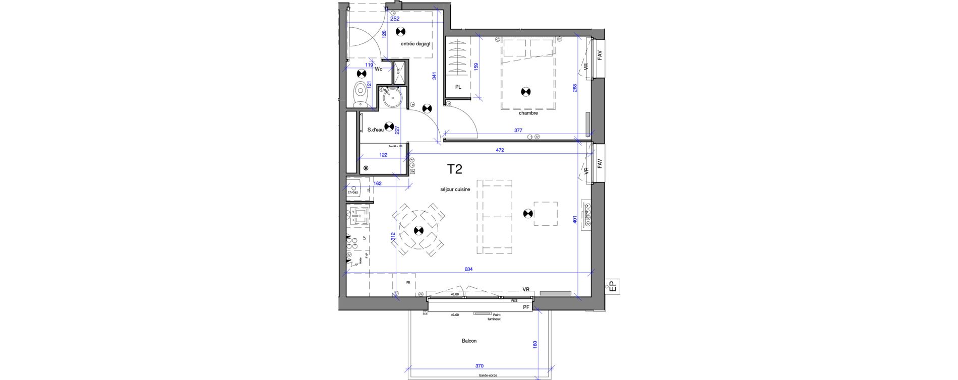 Appartement T2 de 41,63 m2 &agrave; Audenge Centre