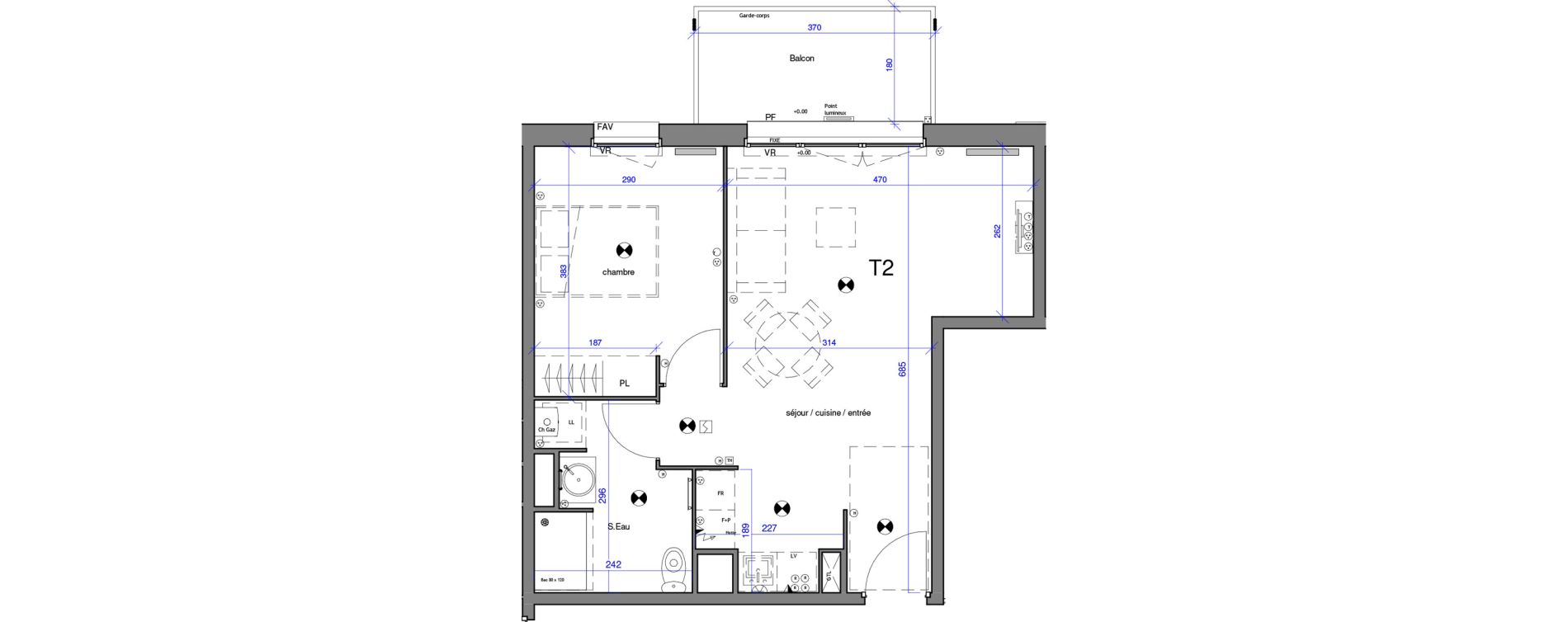 Appartement T2 de 44,02 m2 &agrave; Audenge Centre