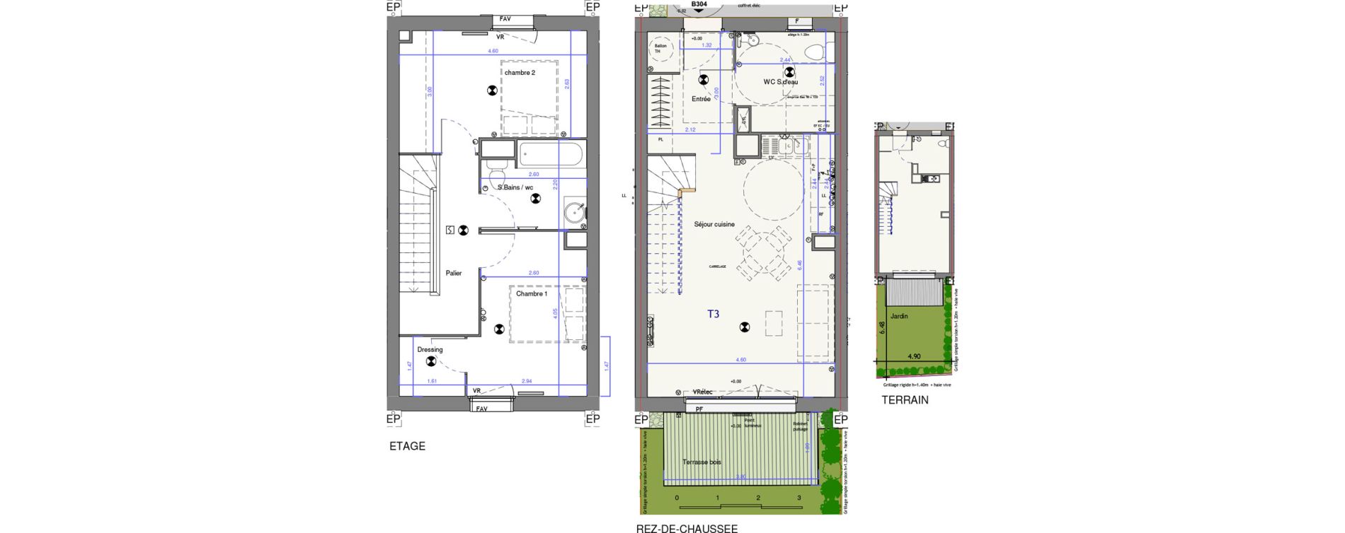 Maison T3 de 74,41 m2 &agrave; Audenge Centre