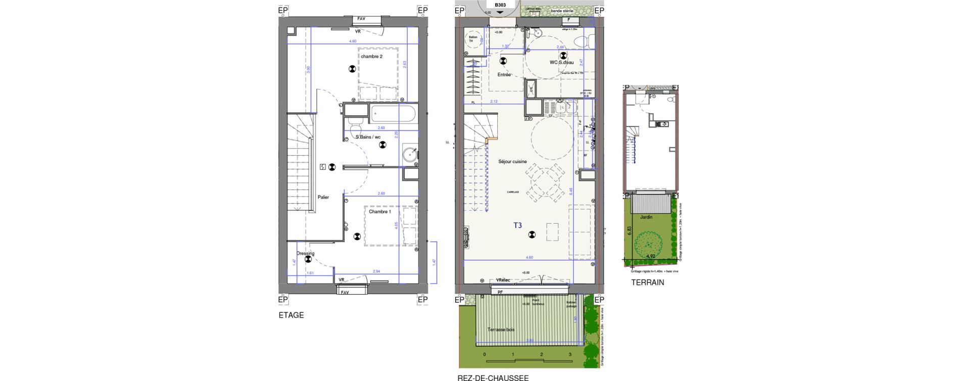 Maison T3 de 74,41 m2 &agrave; Audenge Centre