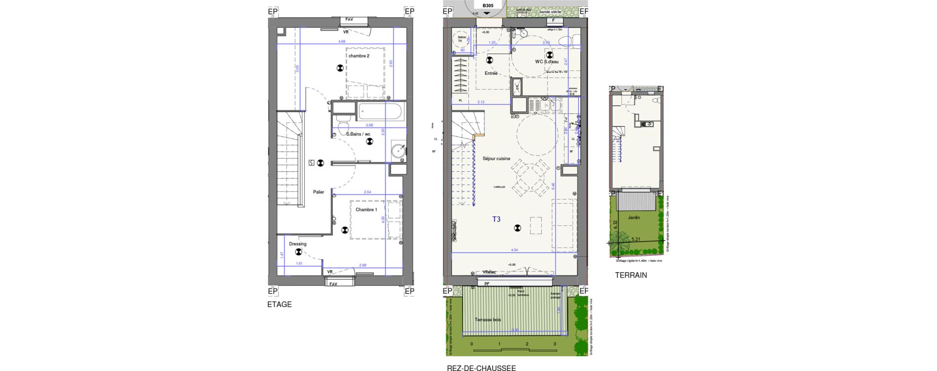 Maison T3 de 74,46 m2 &agrave; Audenge Centre