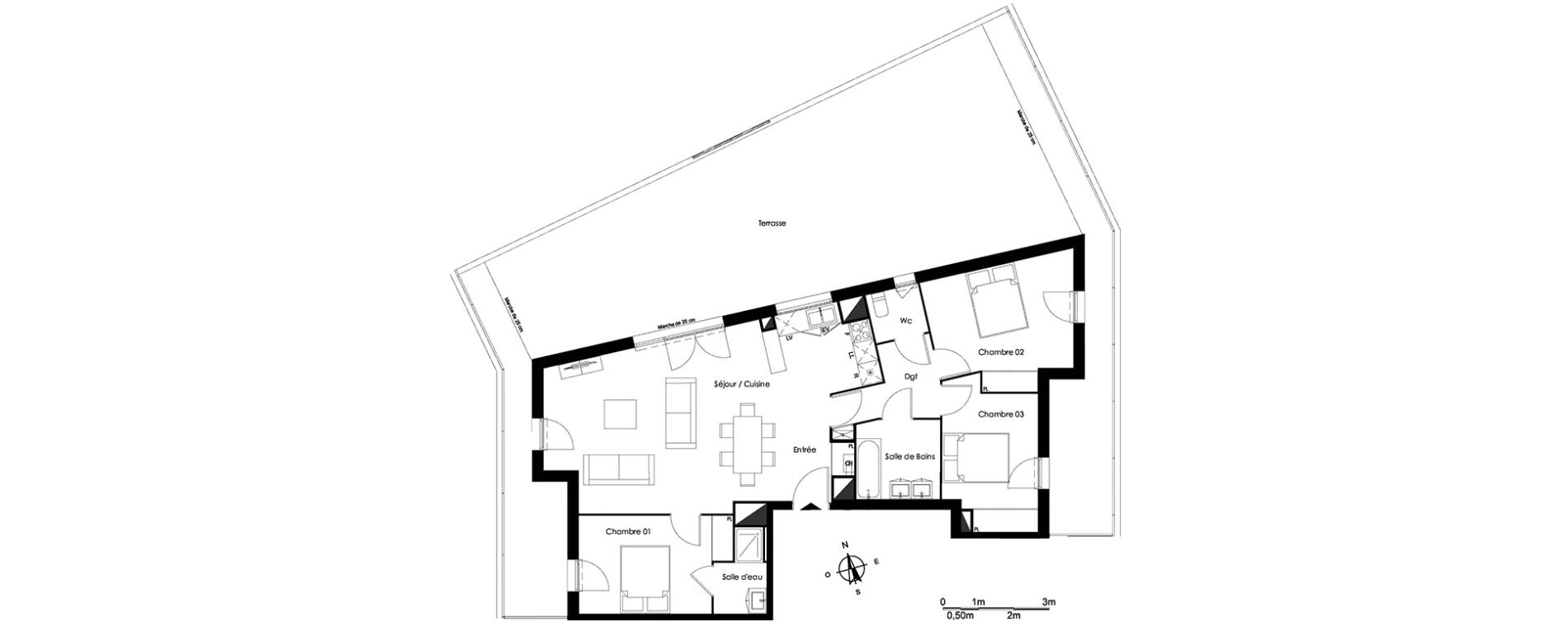 Appartement T4 de 91,64 m2 &agrave; Bassens Le moura