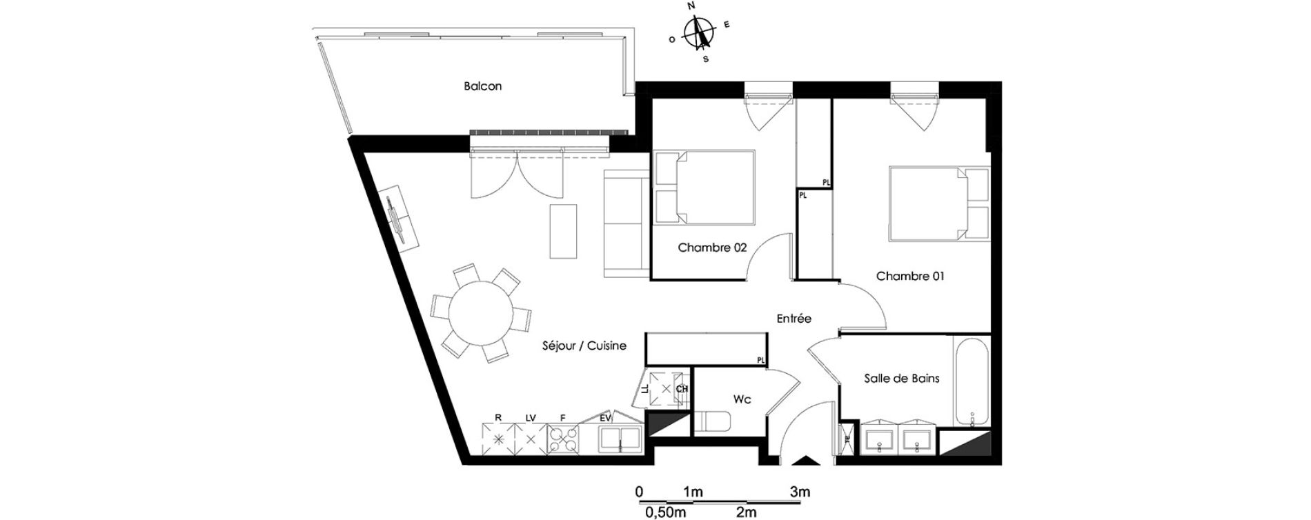 Appartement T3 de 63,53 m2 &agrave; Bassens Le moura