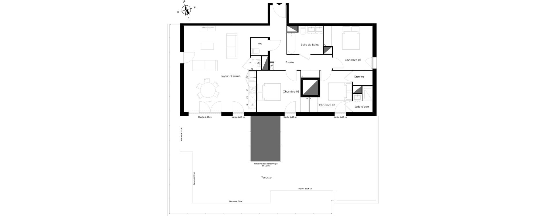 Appartement T4 de 98,28 m2 &agrave; Bassens Le moura