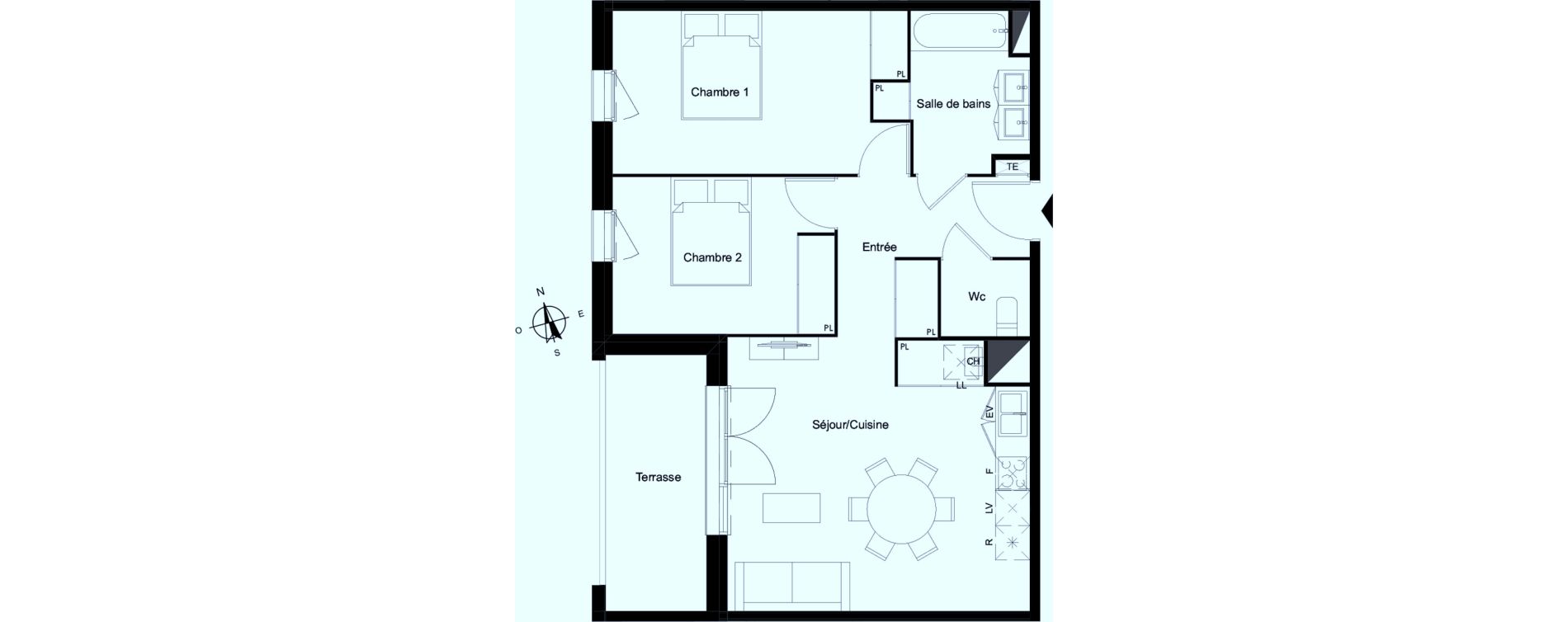 Appartement T3 de 64,03 m2 &agrave; Bassens Le moura