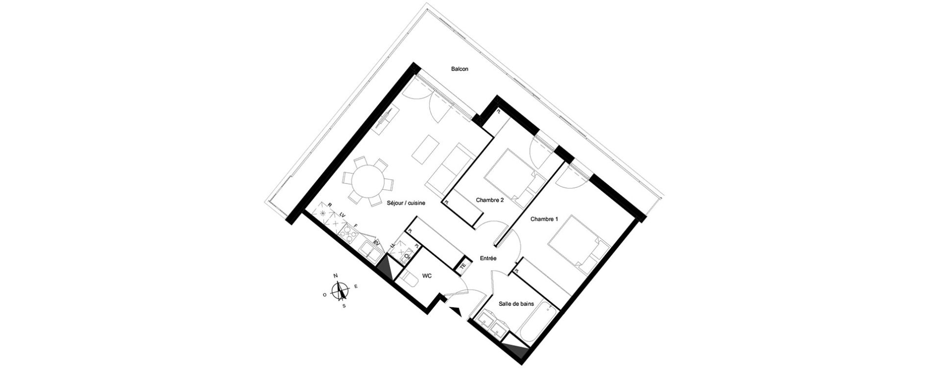 Appartement T3 de 62,49 m2 &agrave; Bassens Le moura