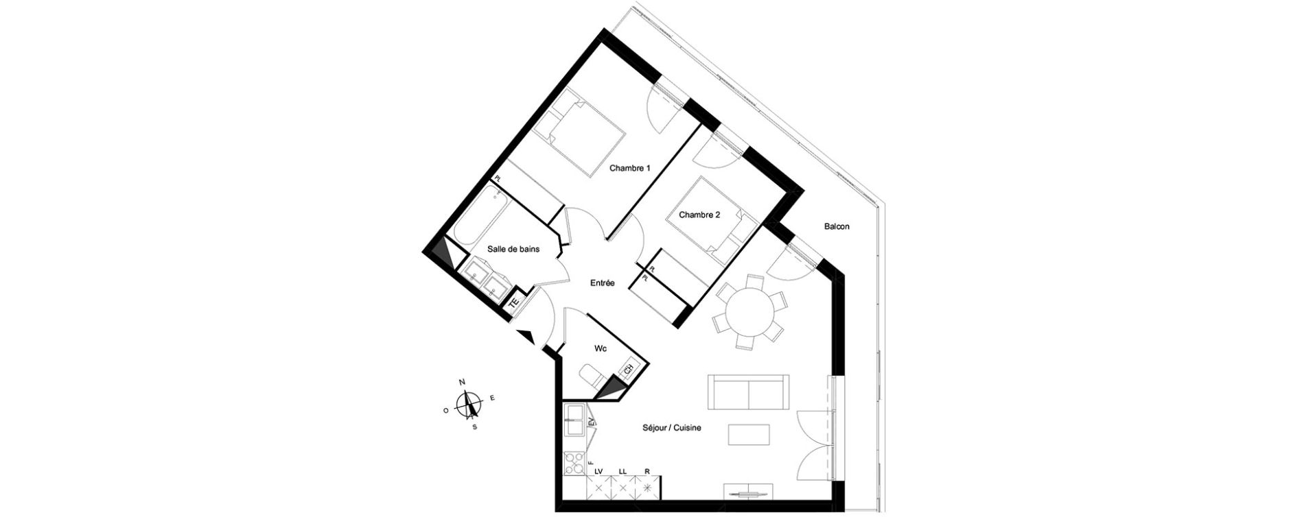 Appartement T3 de 68,01 m2 &agrave; Bassens Le moura