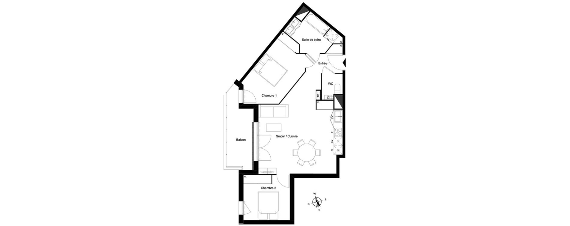Appartement T3 de 63,95 m2 &agrave; Bassens Le moura