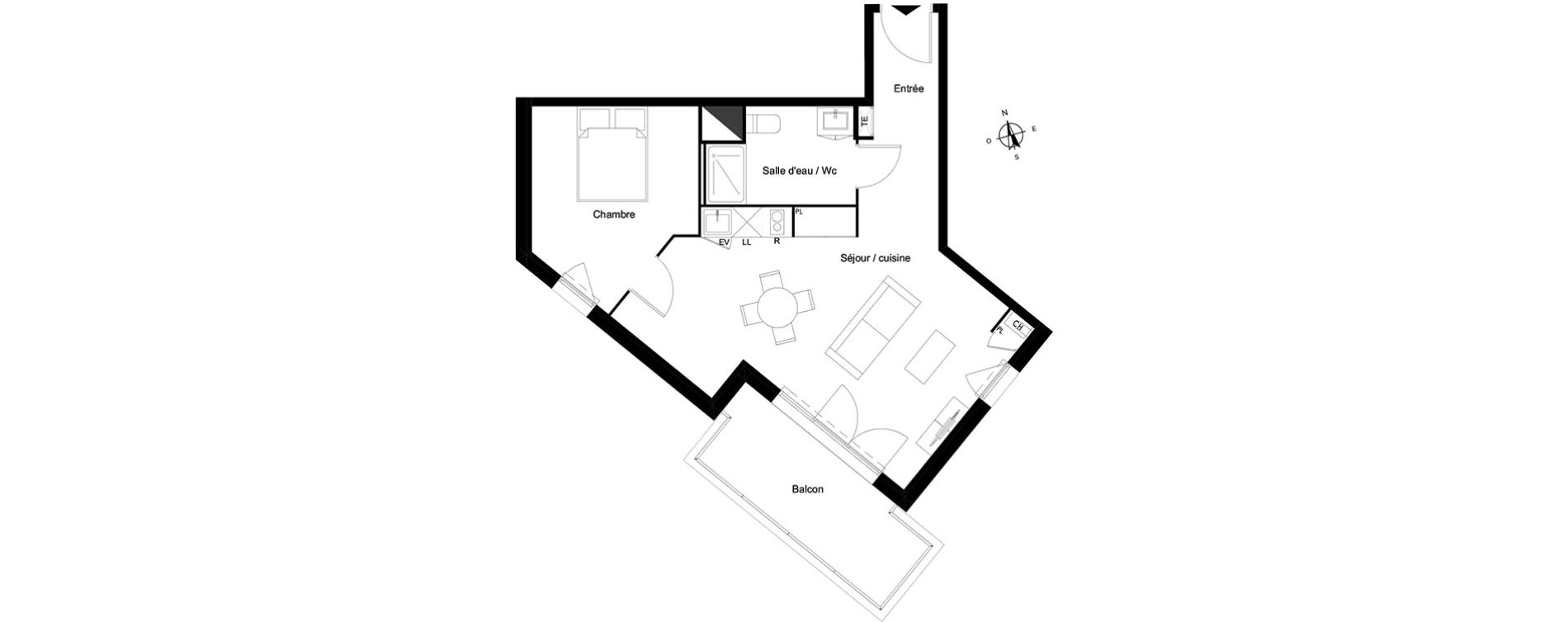 Appartement T2 de 49,18 m2 &agrave; Bassens Le moura