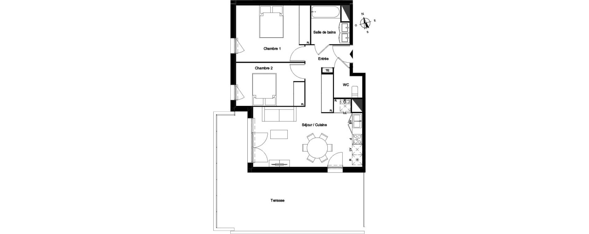 Appartement T3 de 60,50 m2 &agrave; Bassens Le moura