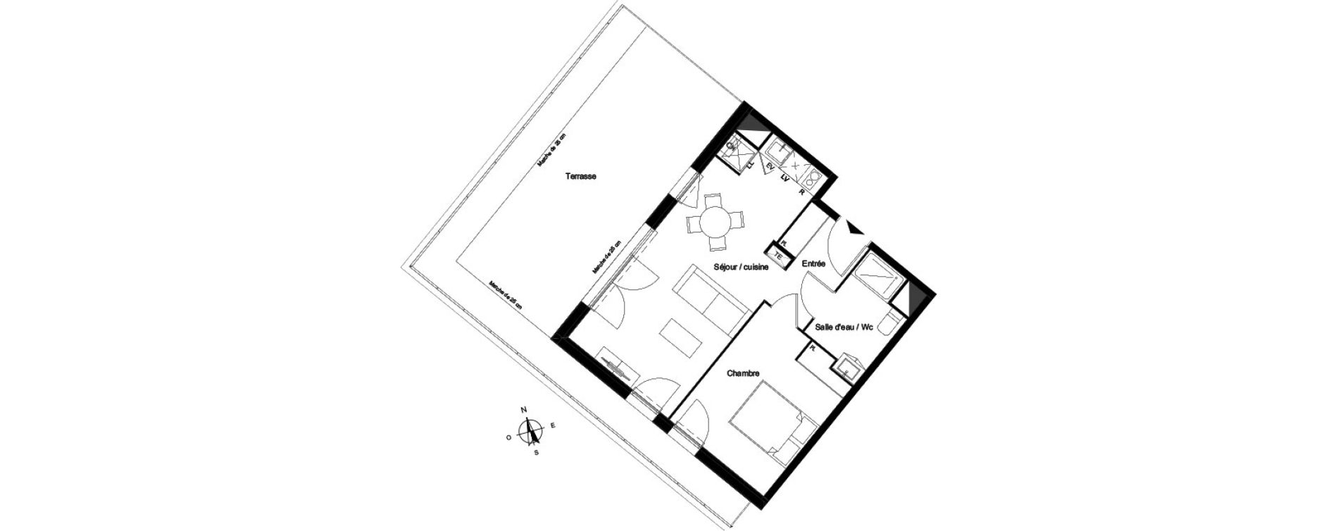 Appartement T2 de 43,05 m2 &agrave; Bassens Le moura