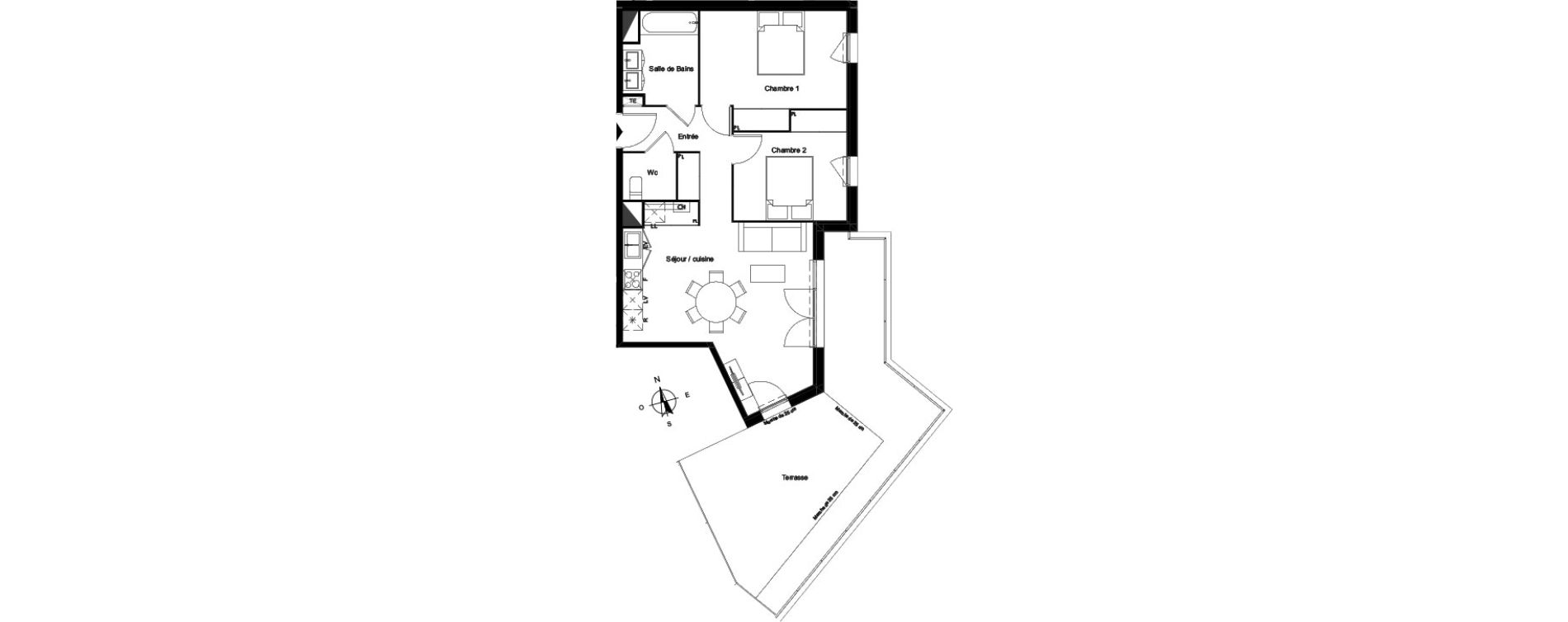 Appartement T3 de 63,74 m2 &agrave; Bassens Le moura