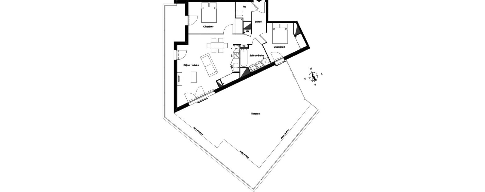 Appartement T3 de 65,51 m2 &agrave; Bassens Le moura