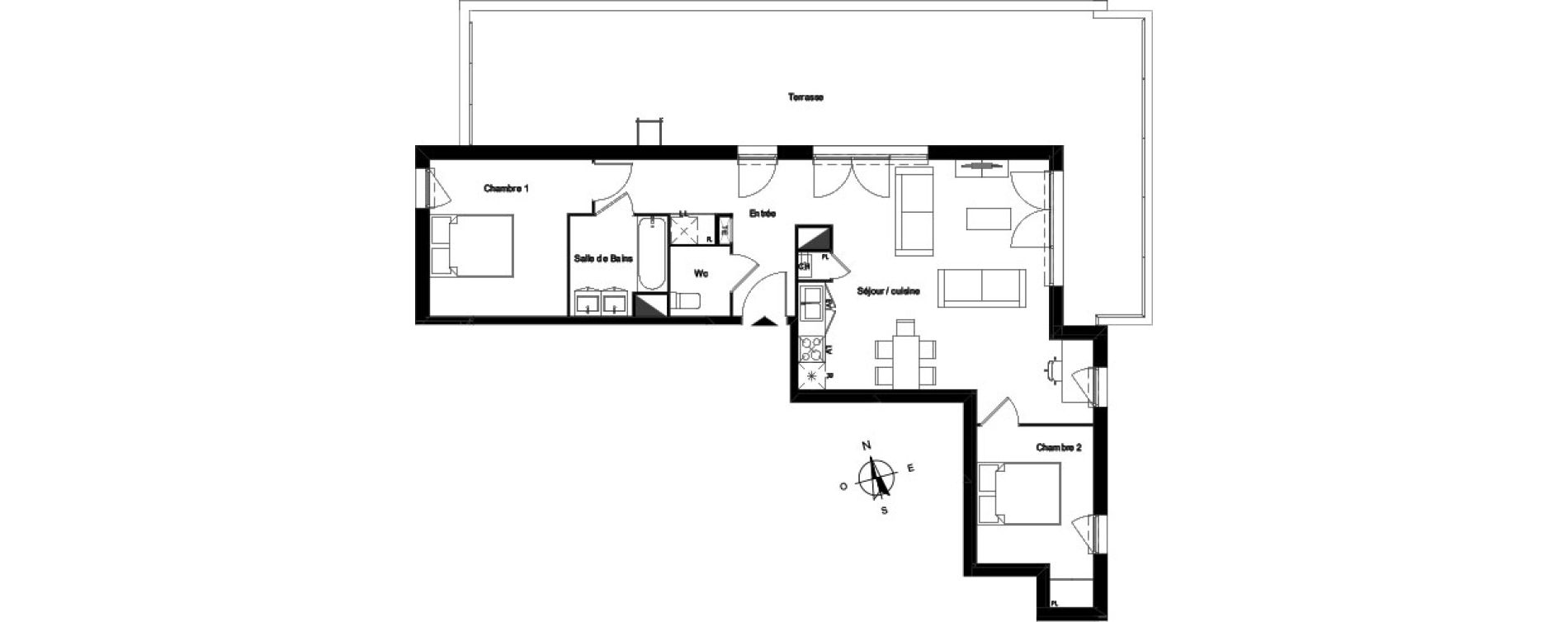 Appartement T3 de 69,04 m2 &agrave; Bassens Le moura