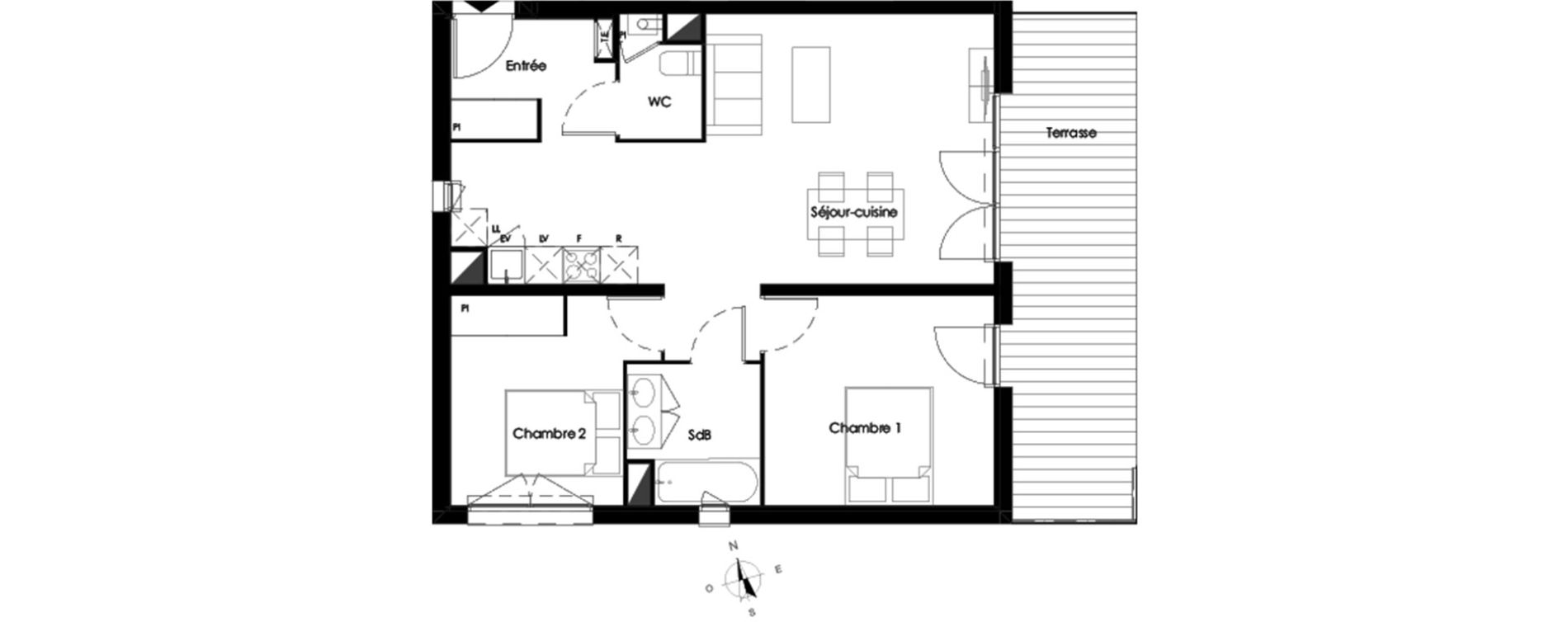 Appartement T3 de 64,89 m2 &agrave; Bassens Le moura