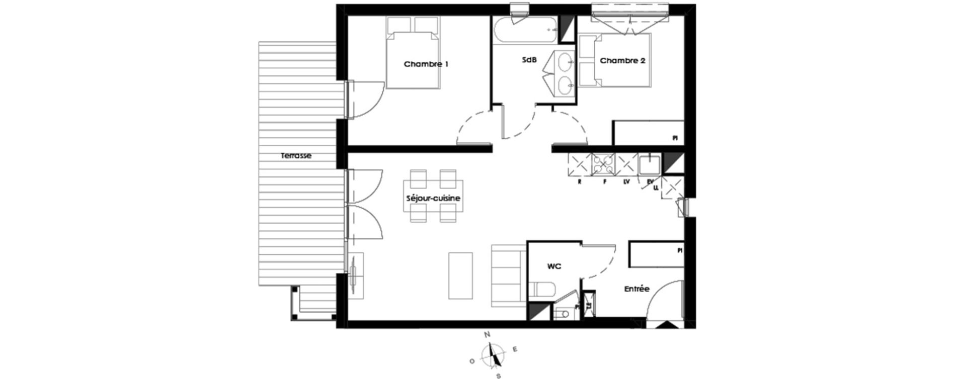 Appartement T3 de 64,89 m2 &agrave; Bassens Le moura