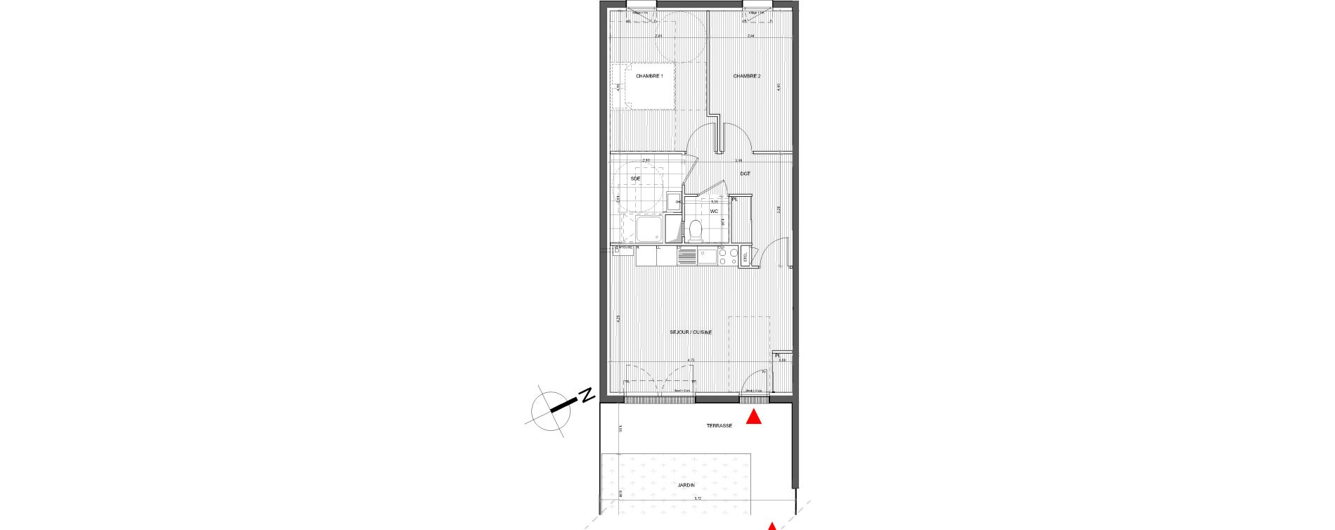 Appartement T3 de 57,20 m2 &agrave; Bassens Centre