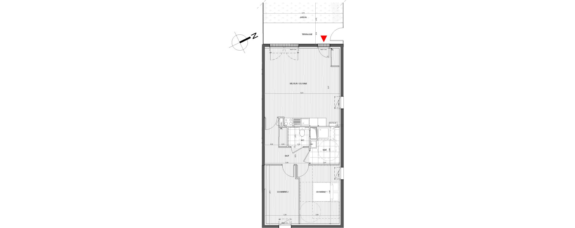 Appartement T3 de 64,12 m2 &agrave; Bassens Centre