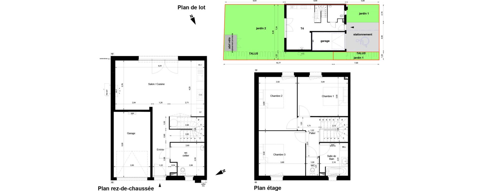 Maison T4 de 88,30 m2 &agrave; Bassens Centre