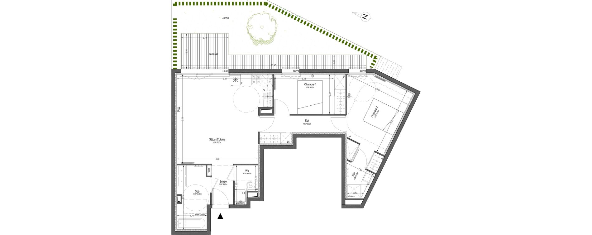 Appartement T3 de 67,62 m2 &agrave; B&egrave;gles Birambits
