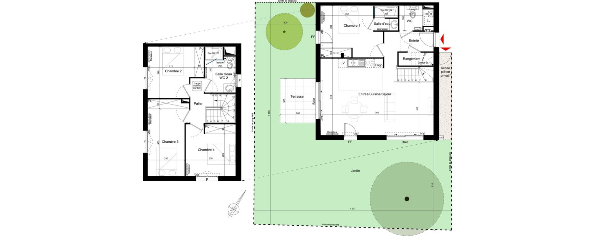 Maison T5 de 108,25 m2 &agrave; B&egrave;gles Centujean