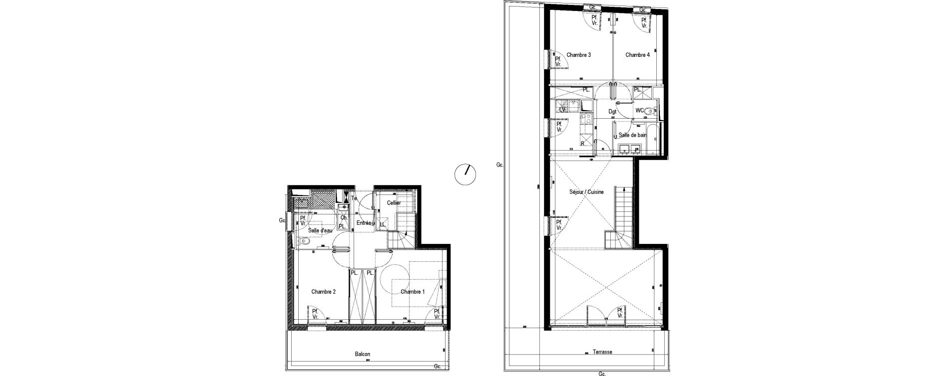 Duplex T5 de 122,86 m2 &agrave; B&egrave;gles Dorat - verduc