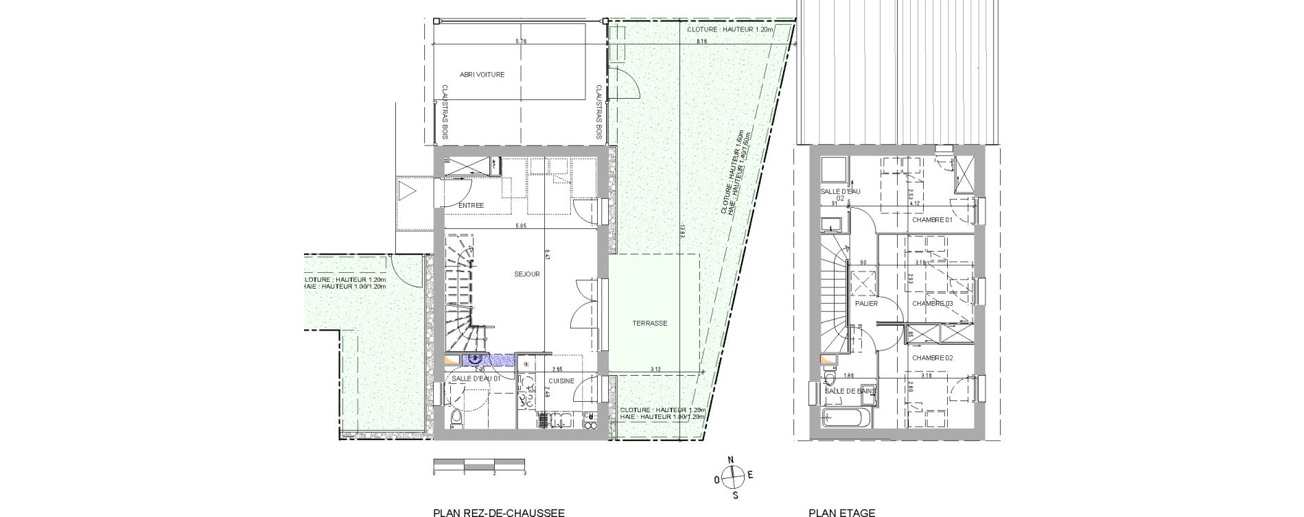 Maison T4 de 82,60 m2 &agrave; Belin-B&eacute;liet Centre