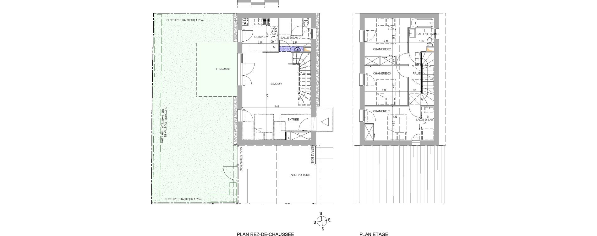 Maison T4 de 82,60 m2 &agrave; Belin-B&eacute;liet Centre