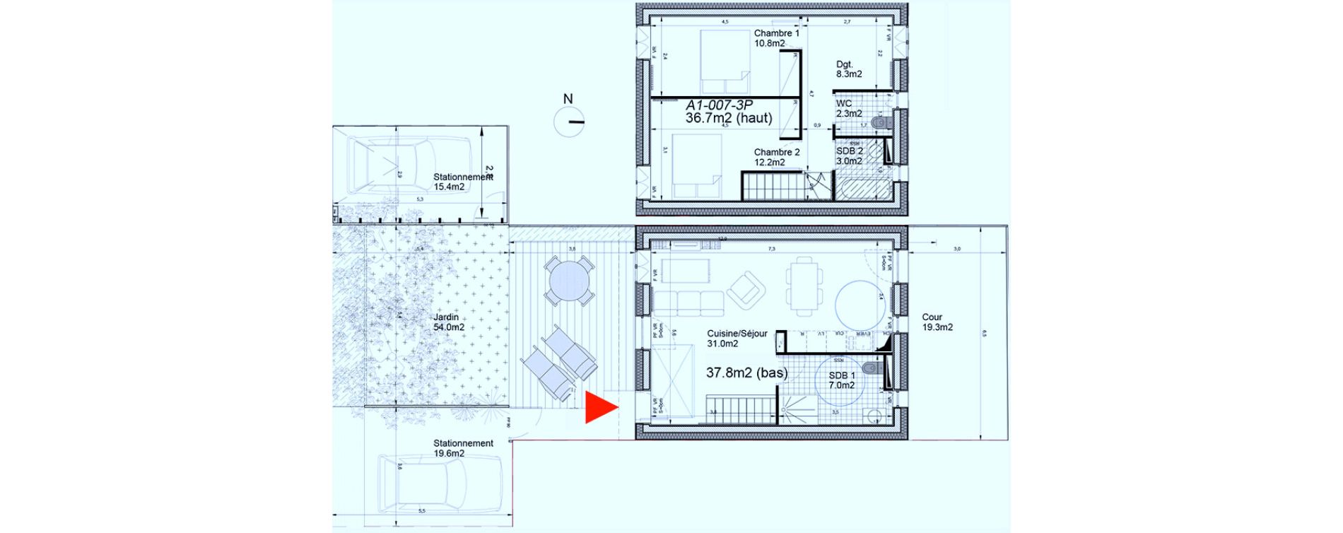 Maison T3 de 74,50 m2 &agrave; Biganos Centre