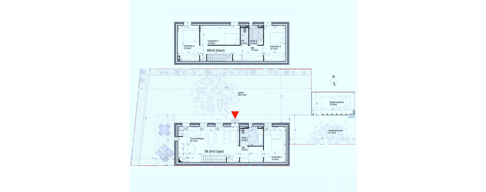 Maison T5 de 117,20 m2 &agrave; Biganos Centre