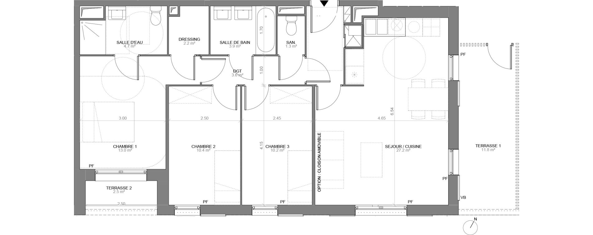 Appartement T4 de 83,10 m2 &agrave; Biganos Centre