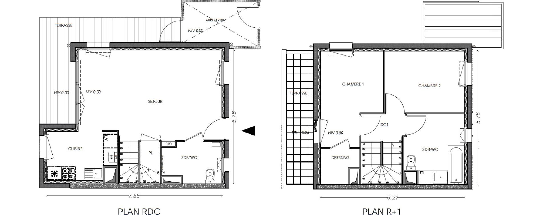 Villa T3 de 66,10 m2 &agrave; Blanquefort Centre