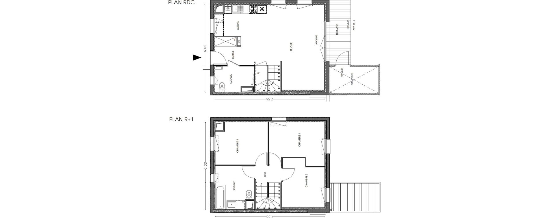 Villa T4 de 81,40 m2 &agrave; Blanquefort Centre