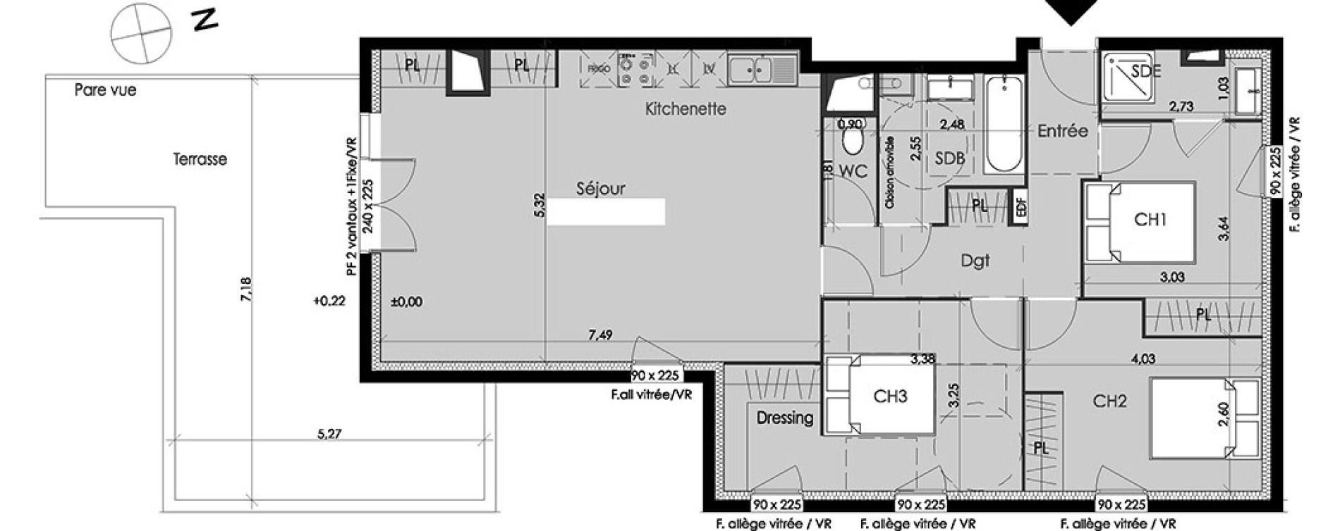 Appartement T4 de 94,90 m2 &agrave; Blanquefort Centre