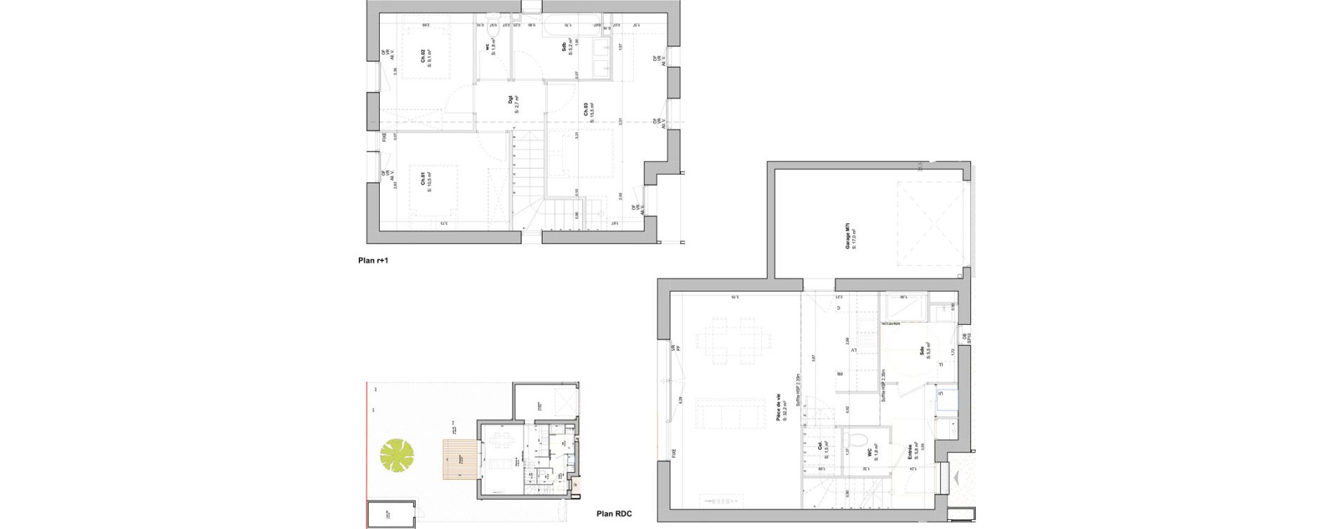 Maison T4 de 91,60 m2 &agrave; Blanquefort Marnieres