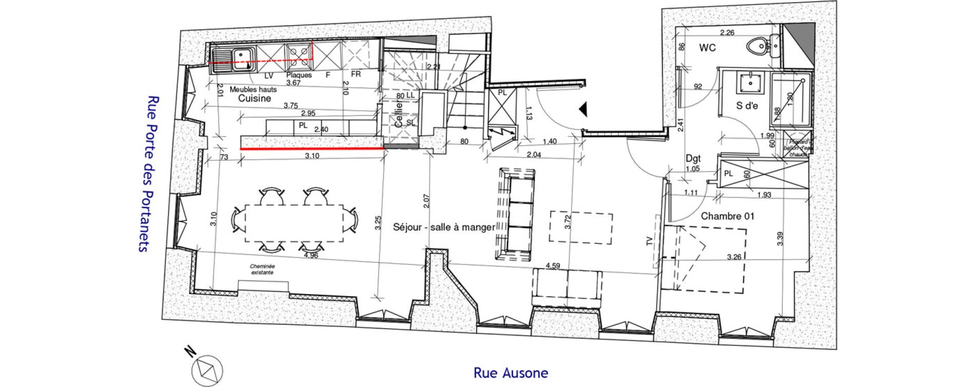 Duplex T4 de 116,69 m2 &agrave; Bordeaux Bordeaux saint-pierre