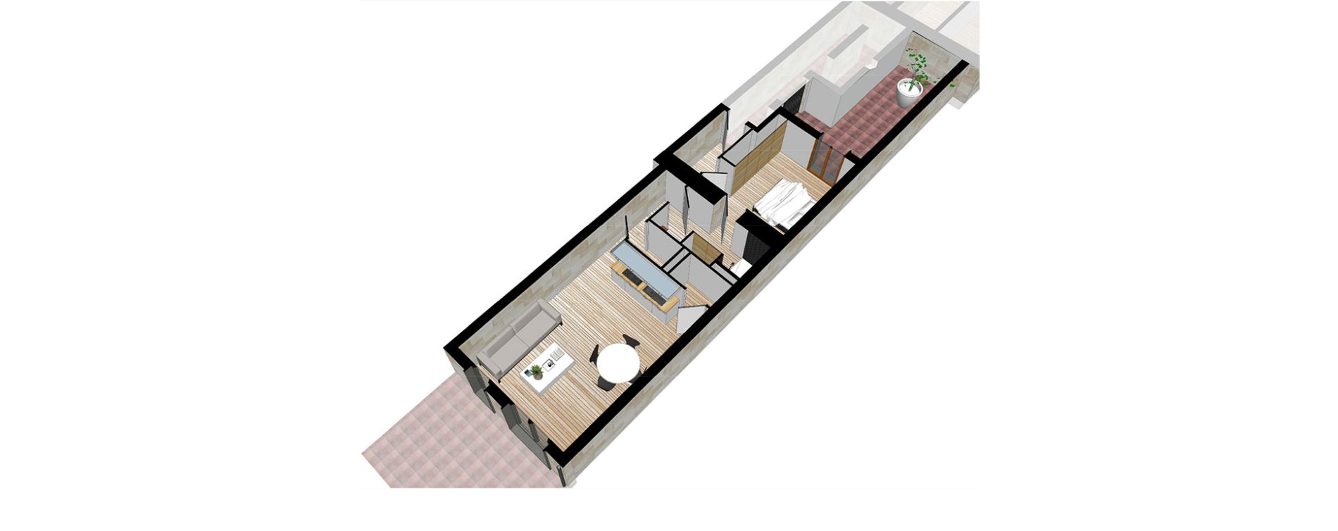 Appartement T2 de 53,50 m2 &agrave; Bordeaux Saint-michel