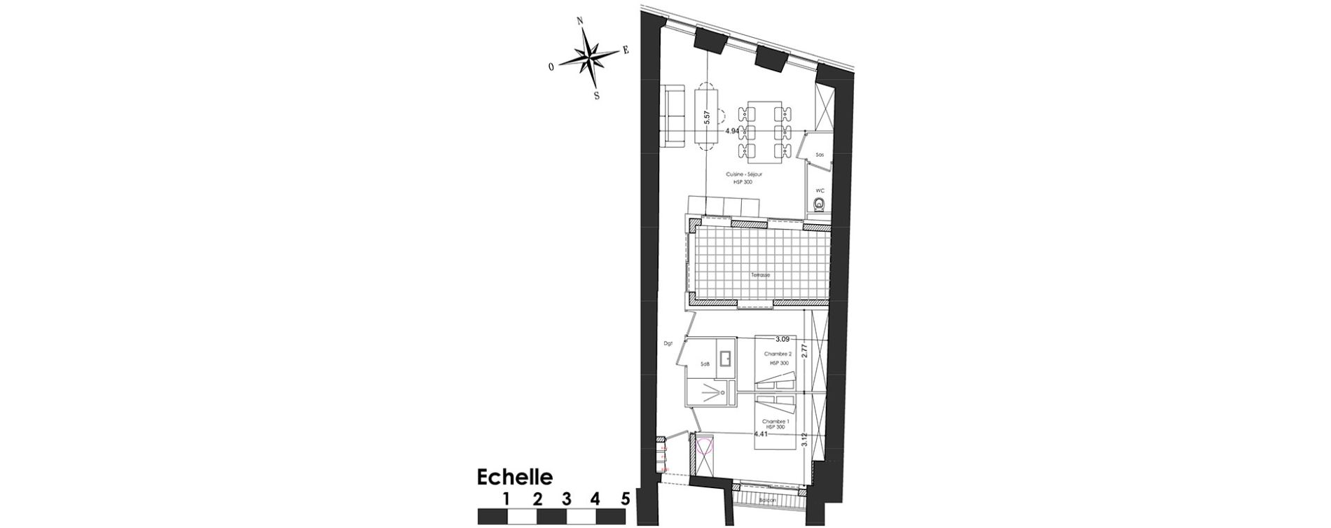 Appartement T3 de 63,60 m2 &agrave; Bordeaux Saint-michel
