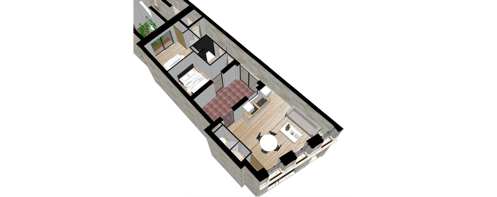 Appartement T3 de 63,60 m2 &agrave; Bordeaux Saint-michel