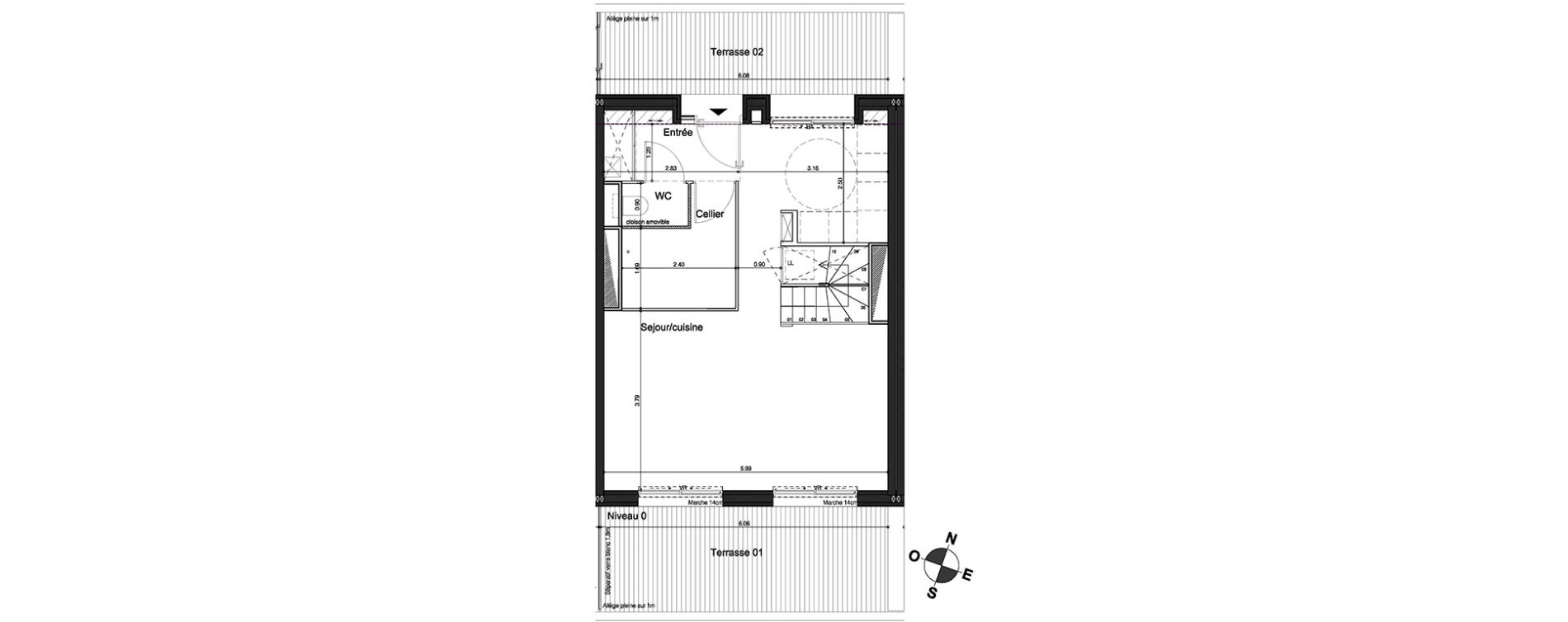 Appartement T3 de 79,55 m2 &agrave; Bordeaux Tivoli