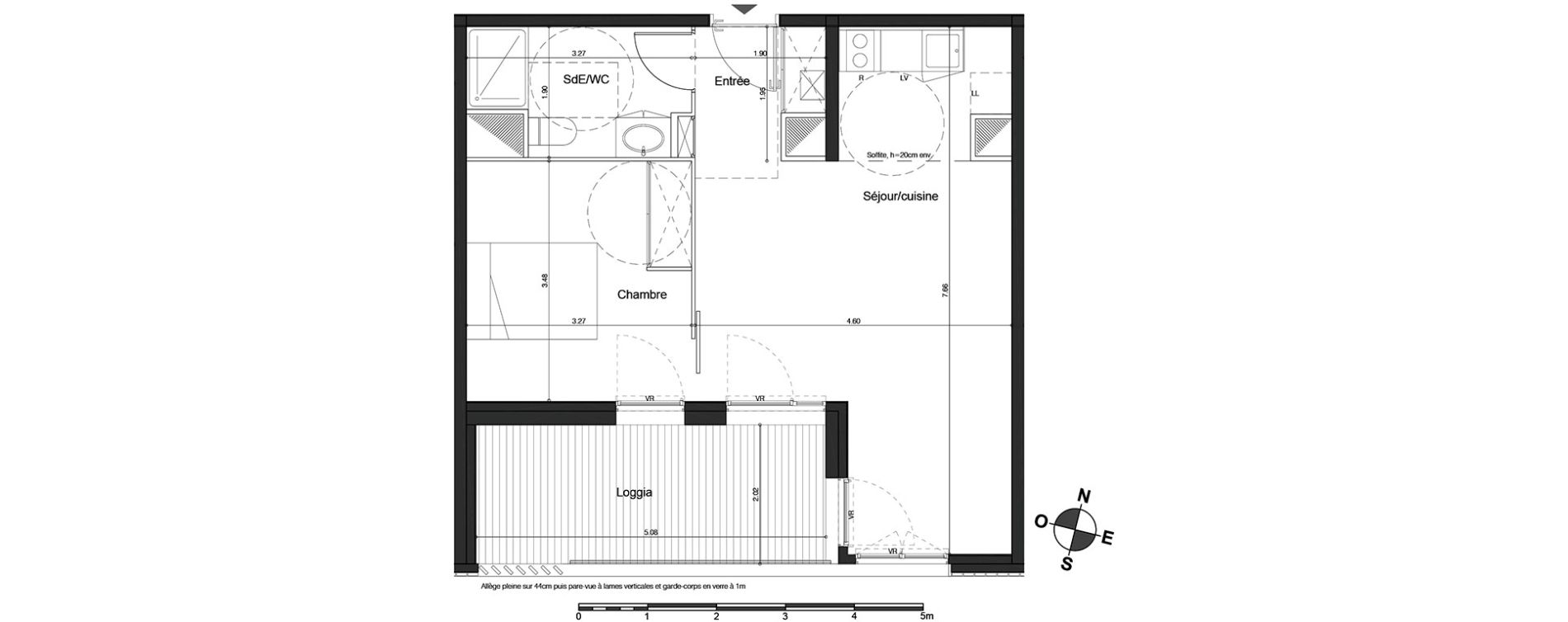 Appartement T2 de 45,90 m2 &agrave; Bordeaux Tivoli