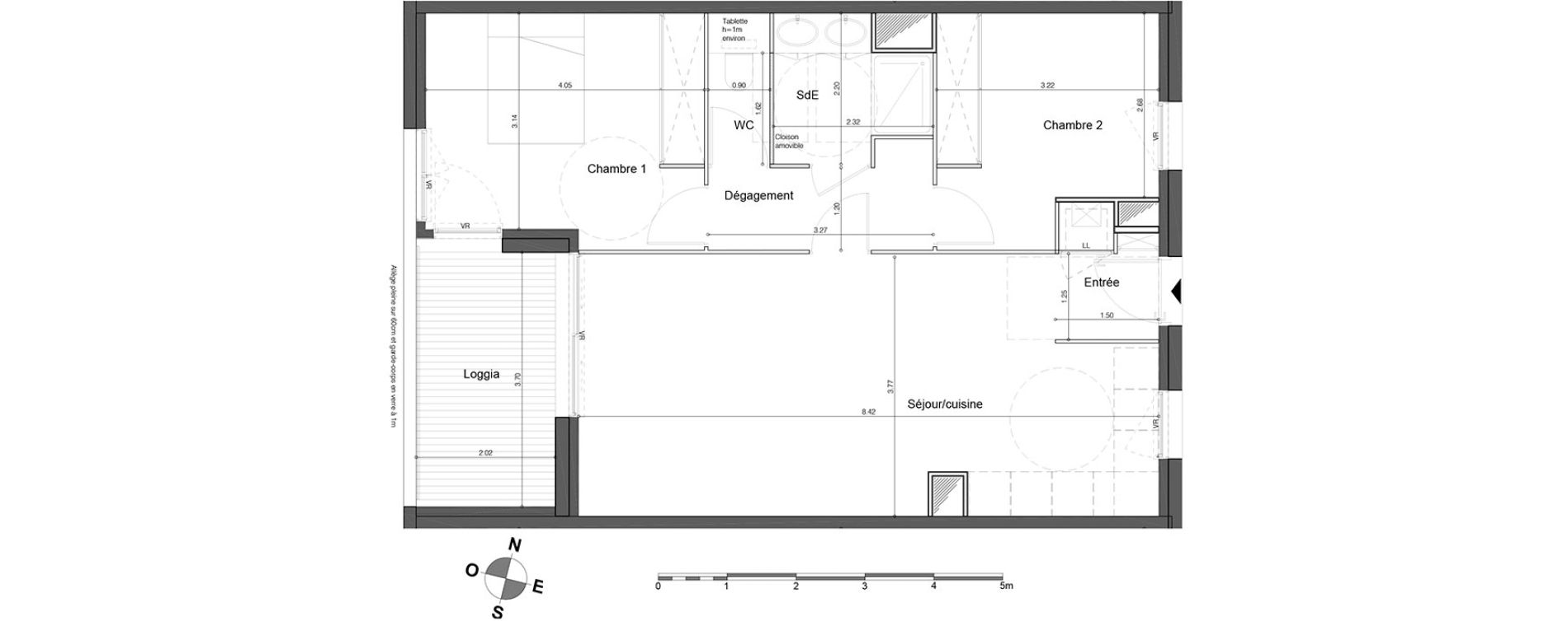 Appartement T3 de 65,50 m2 &agrave; Bordeaux Tivoli
